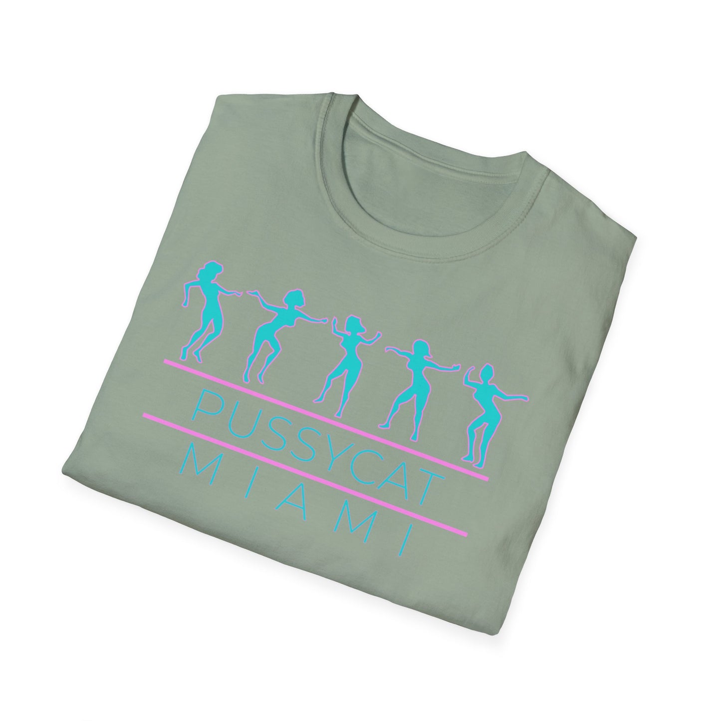 Pussycat Miami Unisex T-Shirt - Trendy Summer Tee for Beach Days, Vacations, Theme Parties, Casual Outfits, Gift for Friends