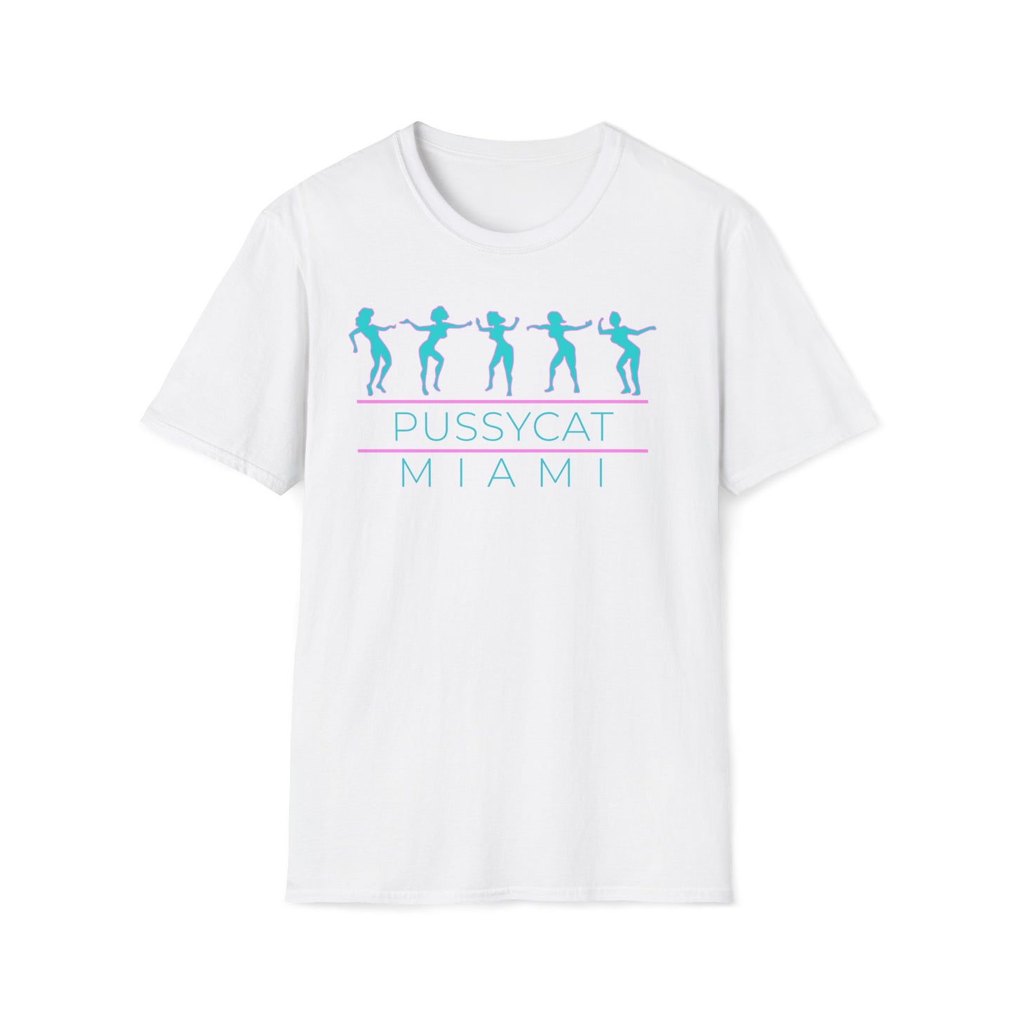 Pussycat Miami Unisex T-Shirt - Trendy Summer Tee for Beach Days, Vacations, Theme Parties, Casual Outfits, Gift for Friends