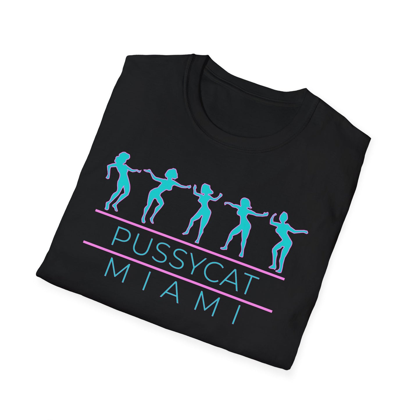 Pussycat Miami Unisex T-Shirt - Trendy Summer Tee for Beach Days, Vacations, Theme Parties, Casual Outfits, Gift for Friends