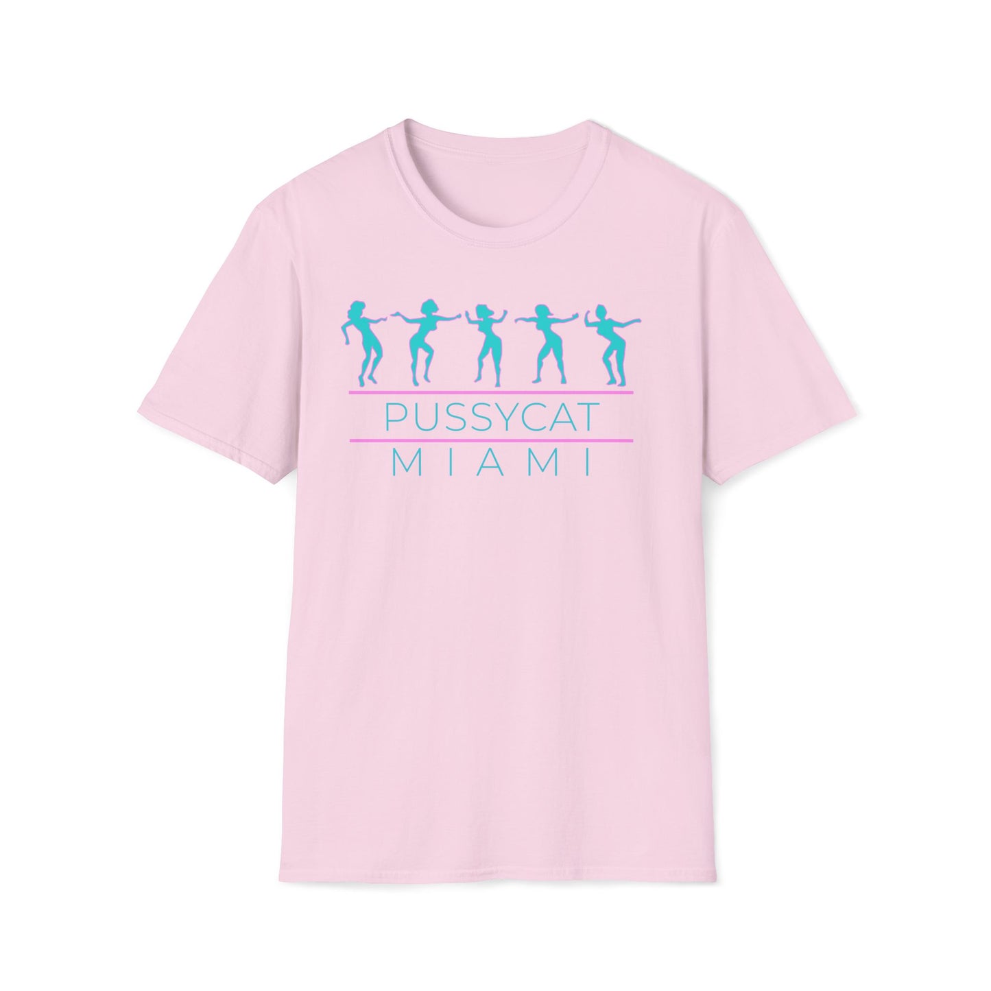Pussycat Miami Unisex T-Shirt - Trendy Summer Tee for Beach Days, Vacations, Theme Parties, Casual Outfits, Gift for Friends