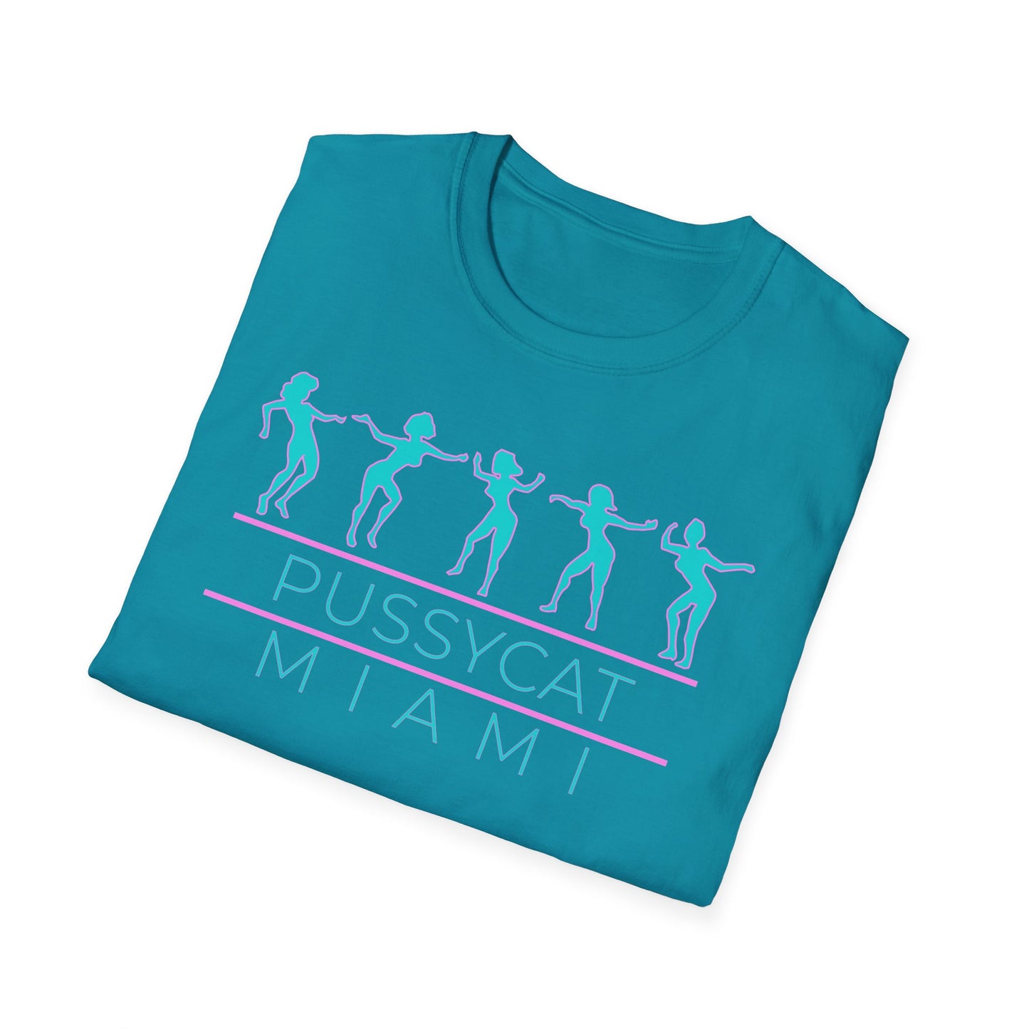 Pussycat Miami Unisex T-Shirt - Trendy Summer Tee for Beach Days, Vacations, Theme Parties, Casual Outfits, Gift for Friends