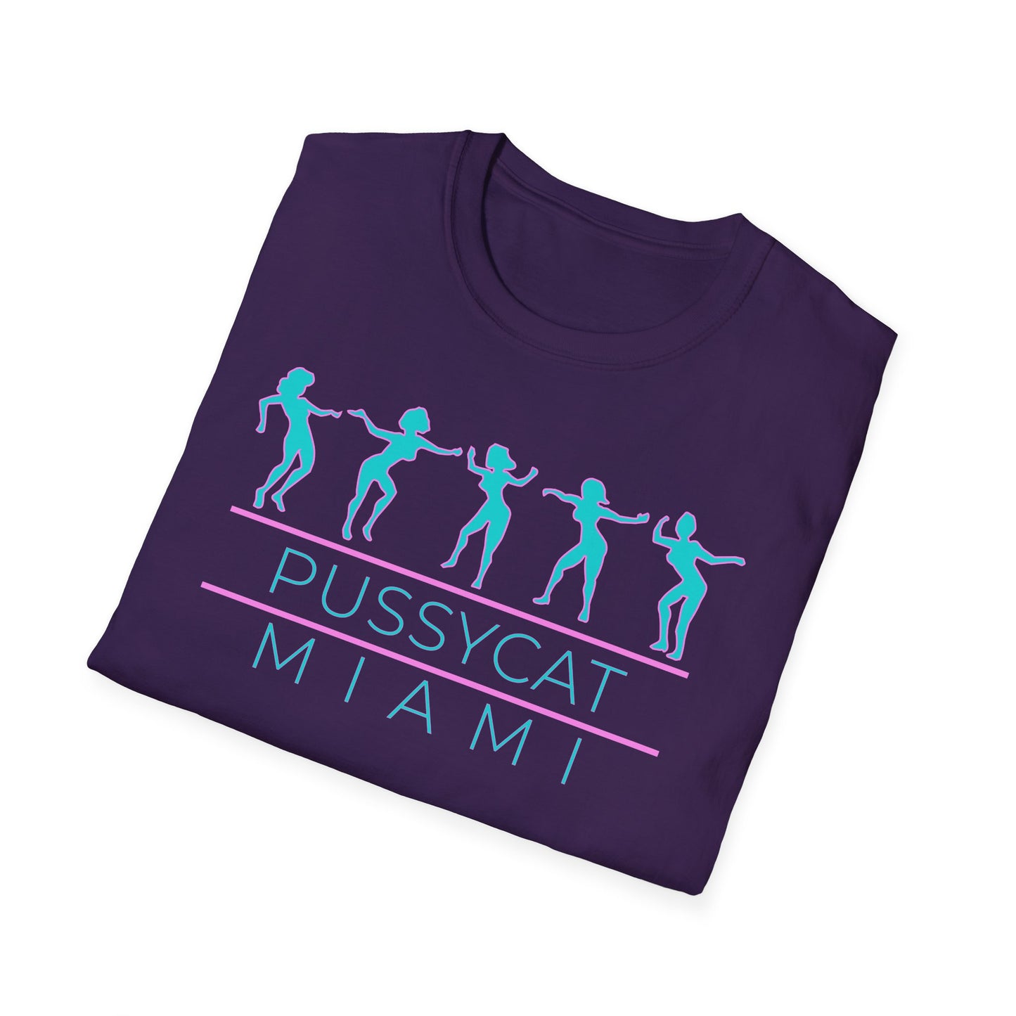 Pussycat Miami Unisex T-Shirt - Trendy Summer Tee for Beach Days, Vacations, Theme Parties, Casual Outfits, Gift for Friends