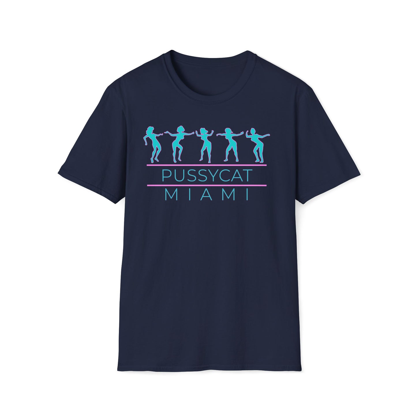 Pussycat Miami Unisex T-Shirt - Trendy Summer Tee for Beach Days, Vacations, Theme Parties, Casual Outfits, Gift for Friends