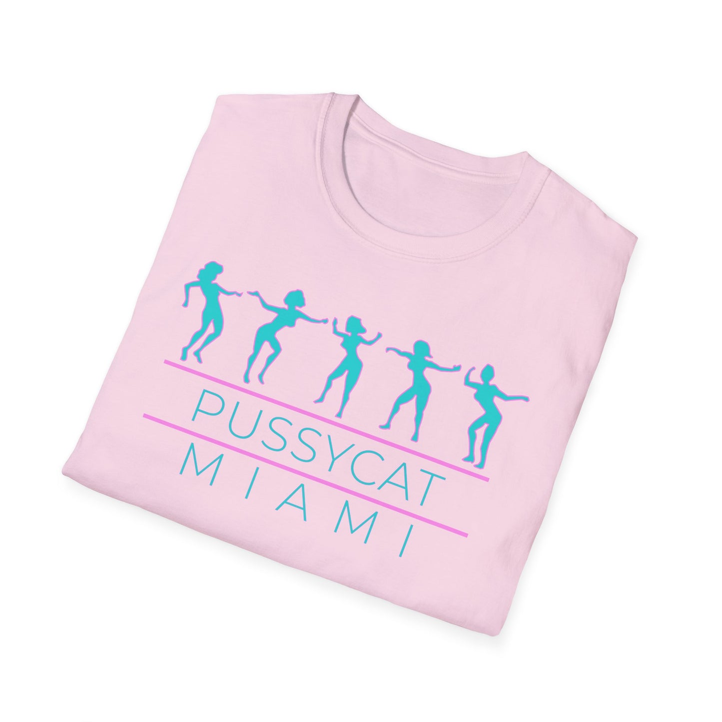 Pussycat Miami Unisex T-Shirt - Trendy Summer Tee for Beach Days, Vacations, Theme Parties, Casual Outfits, Gift for Friends