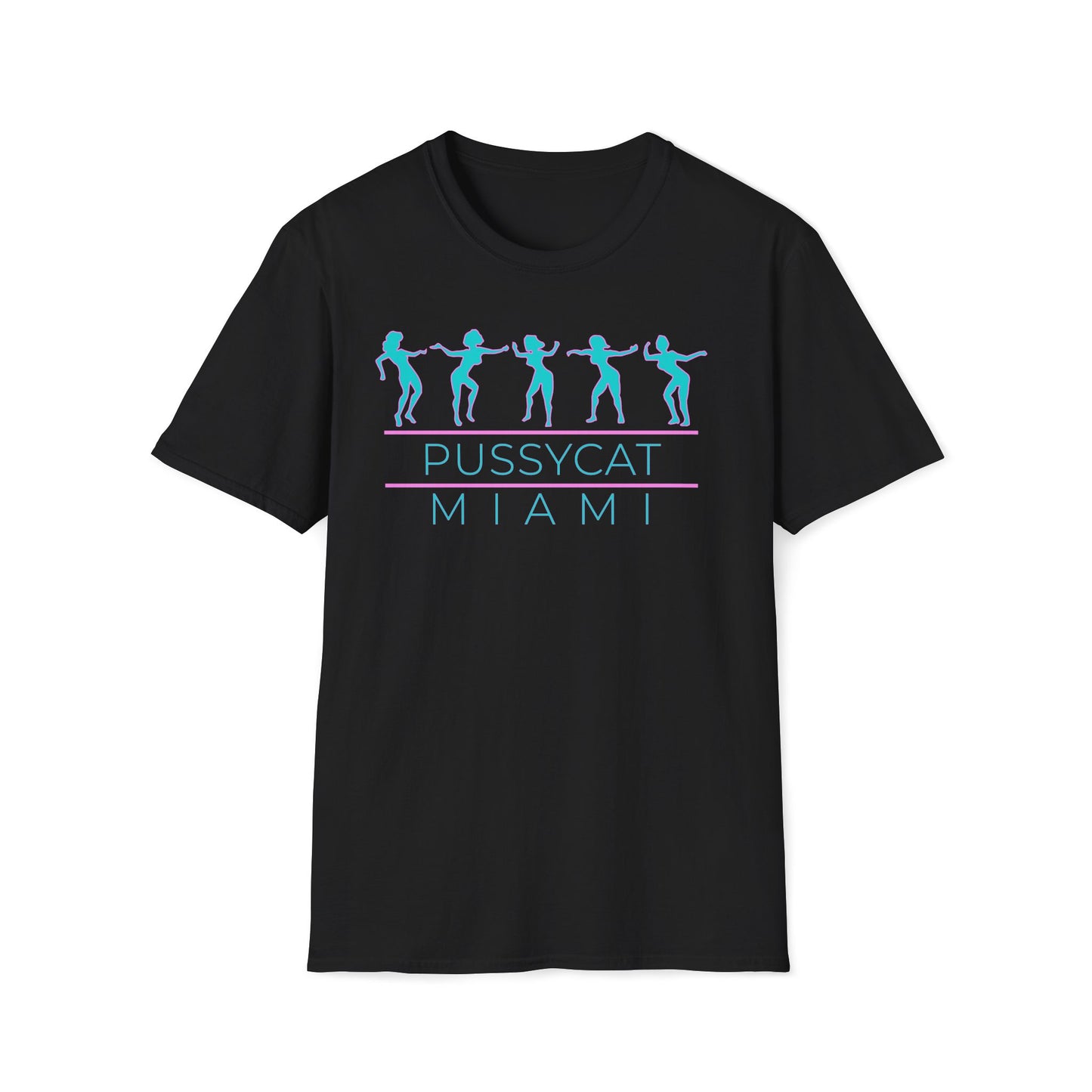 Pussycat Miami Unisex T-Shirt - Trendy Summer Tee for Beach Days, Vacations, Theme Parties, Casual Outfits, Gift for Friends
