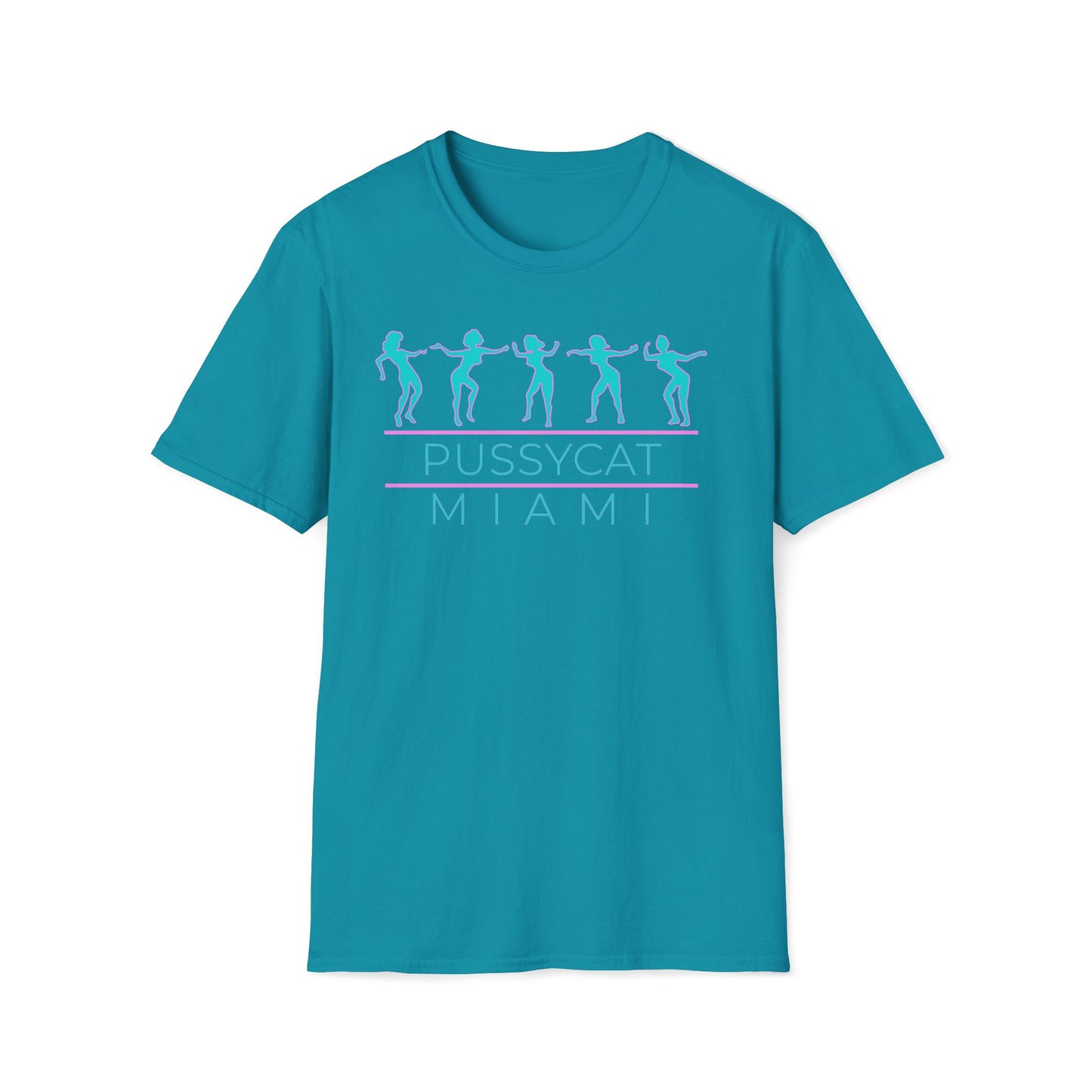 Pussycat Miami Unisex T-Shirt - Trendy Summer Tee for Beach Days, Vacations, Theme Parties, Casual Outfits, Gift for Friends