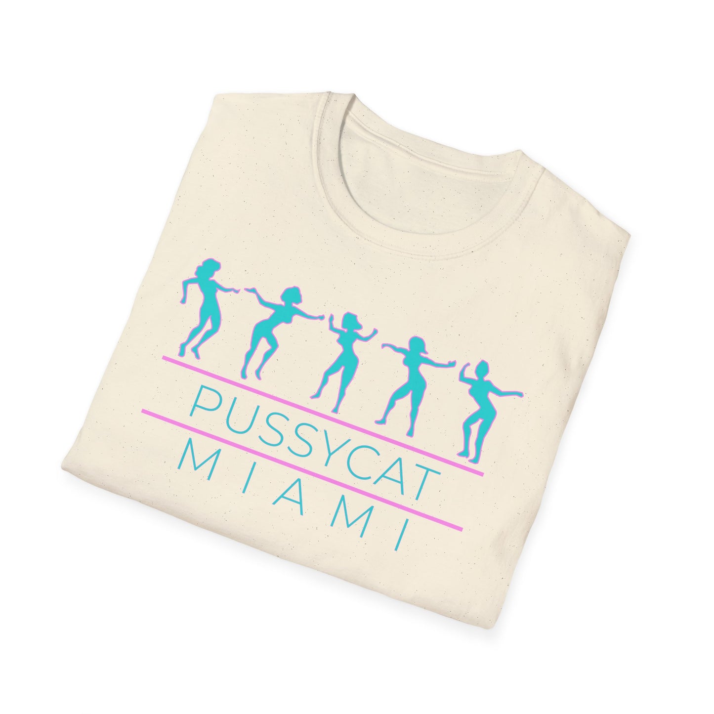 Pussycat Miami Unisex T-Shirt - Trendy Summer Tee for Beach Days, Vacations, Theme Parties, Casual Outfits, Gift for Friends