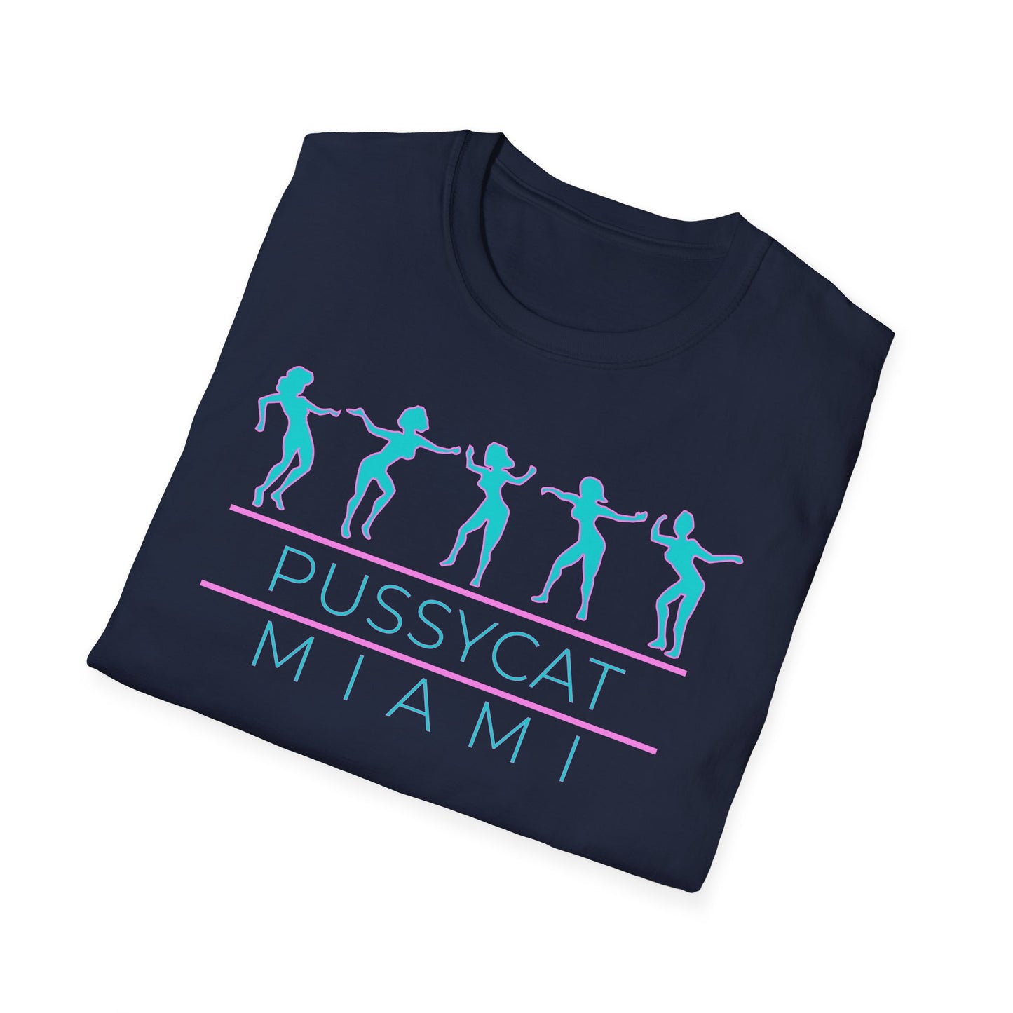 Pussycat Miami Unisex T-Shirt - Trendy Summer Tee for Beach Days, Vacations, Theme Parties, Casual Outfits, Gift for Friends