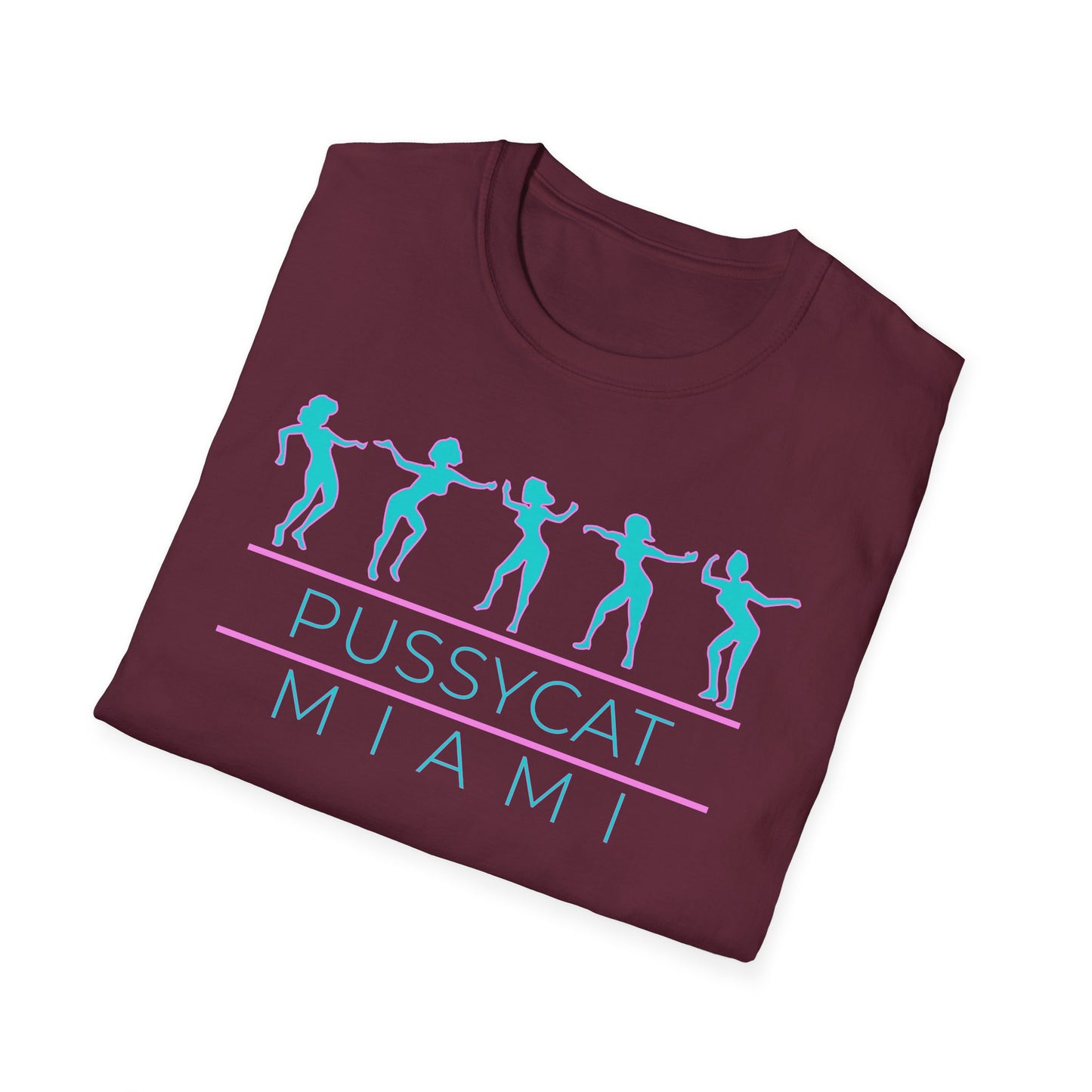 Pussycat Miami Unisex T-Shirt - Trendy Summer Tee for Beach Days, Vacations, Theme Parties, Casual Outfits, Gift for Friends