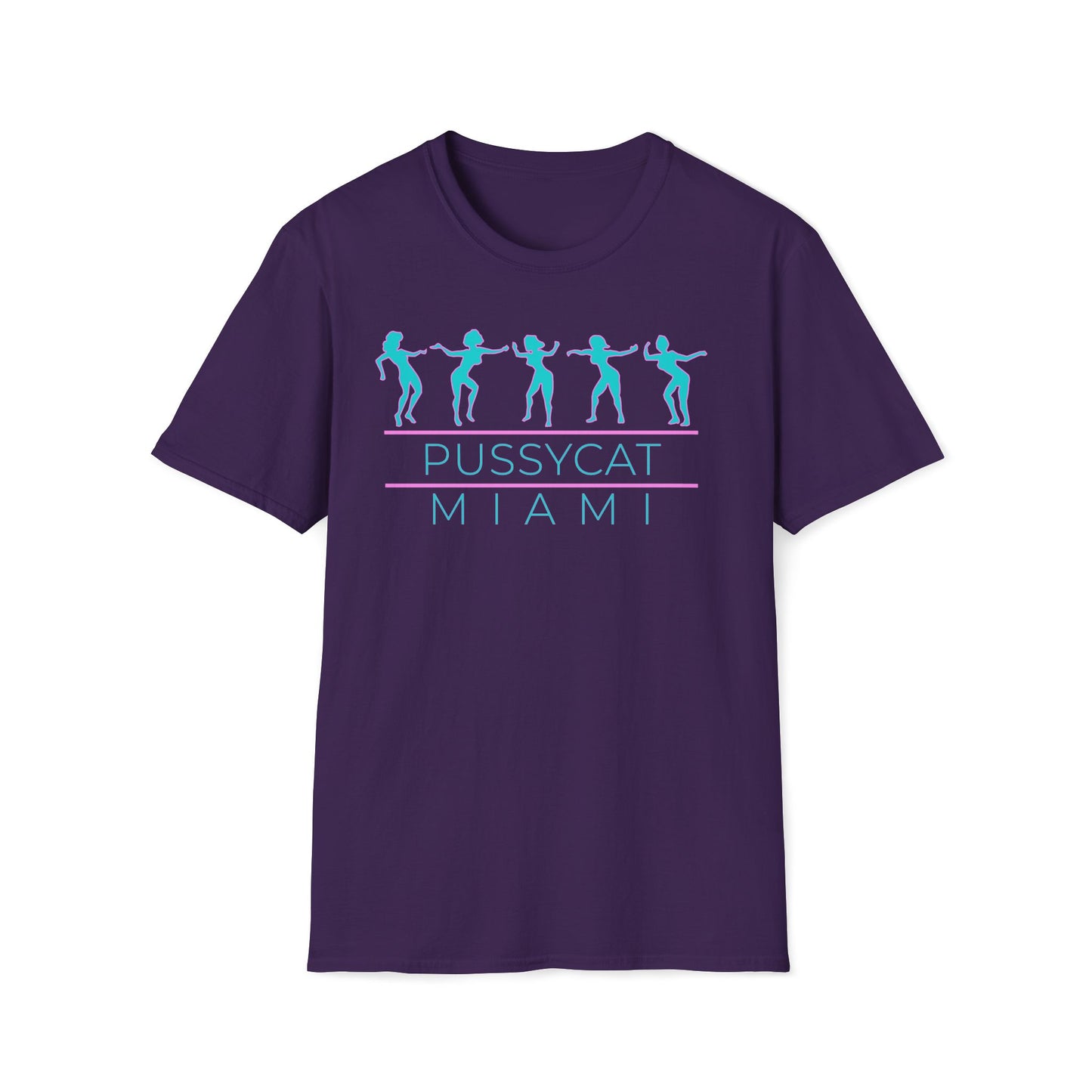 Pussycat Miami Unisex T-Shirt - Trendy Summer Tee for Beach Days, Vacations, Theme Parties, Casual Outfits, Gift for Friends
