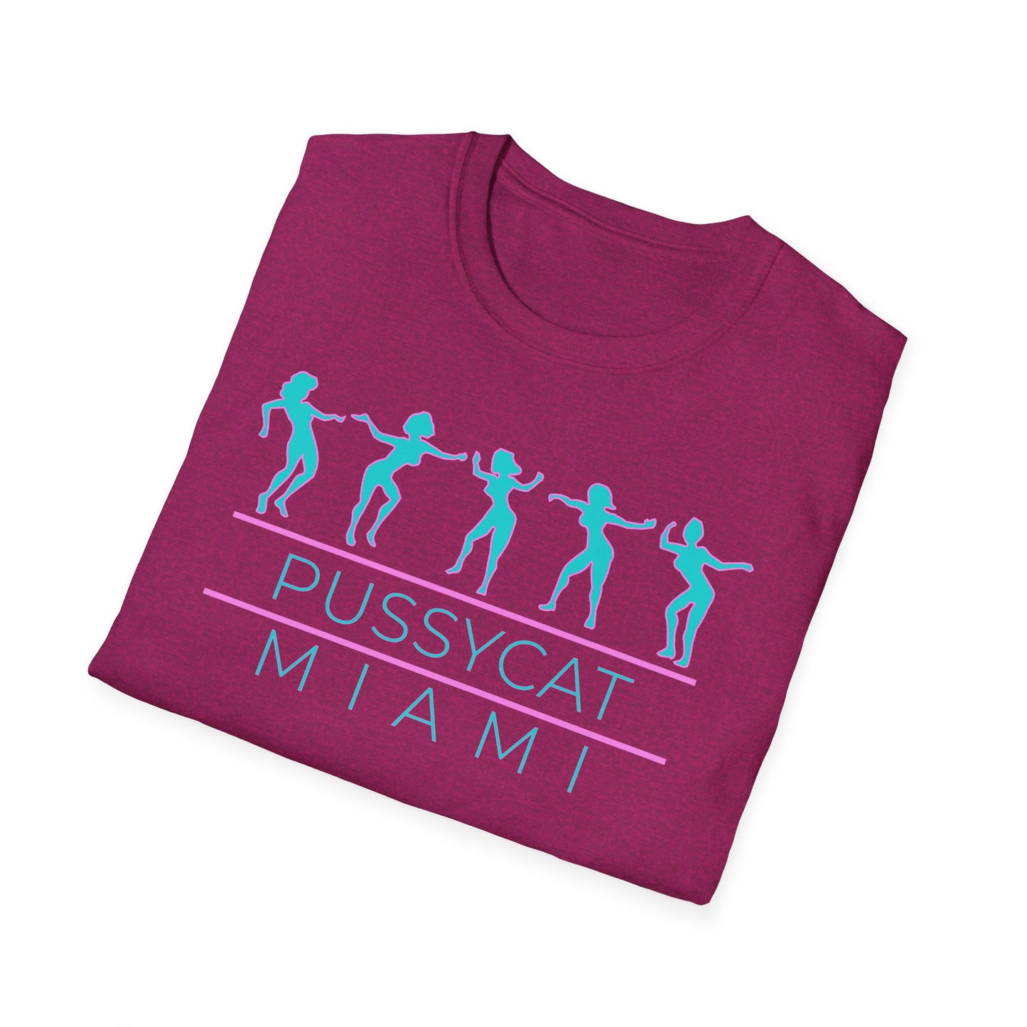 Pussycat Miami Unisex T-Shirt - Trendy Summer Tee for Beach Days, Vacations, Theme Parties, Casual Outfits, Gift for Friends