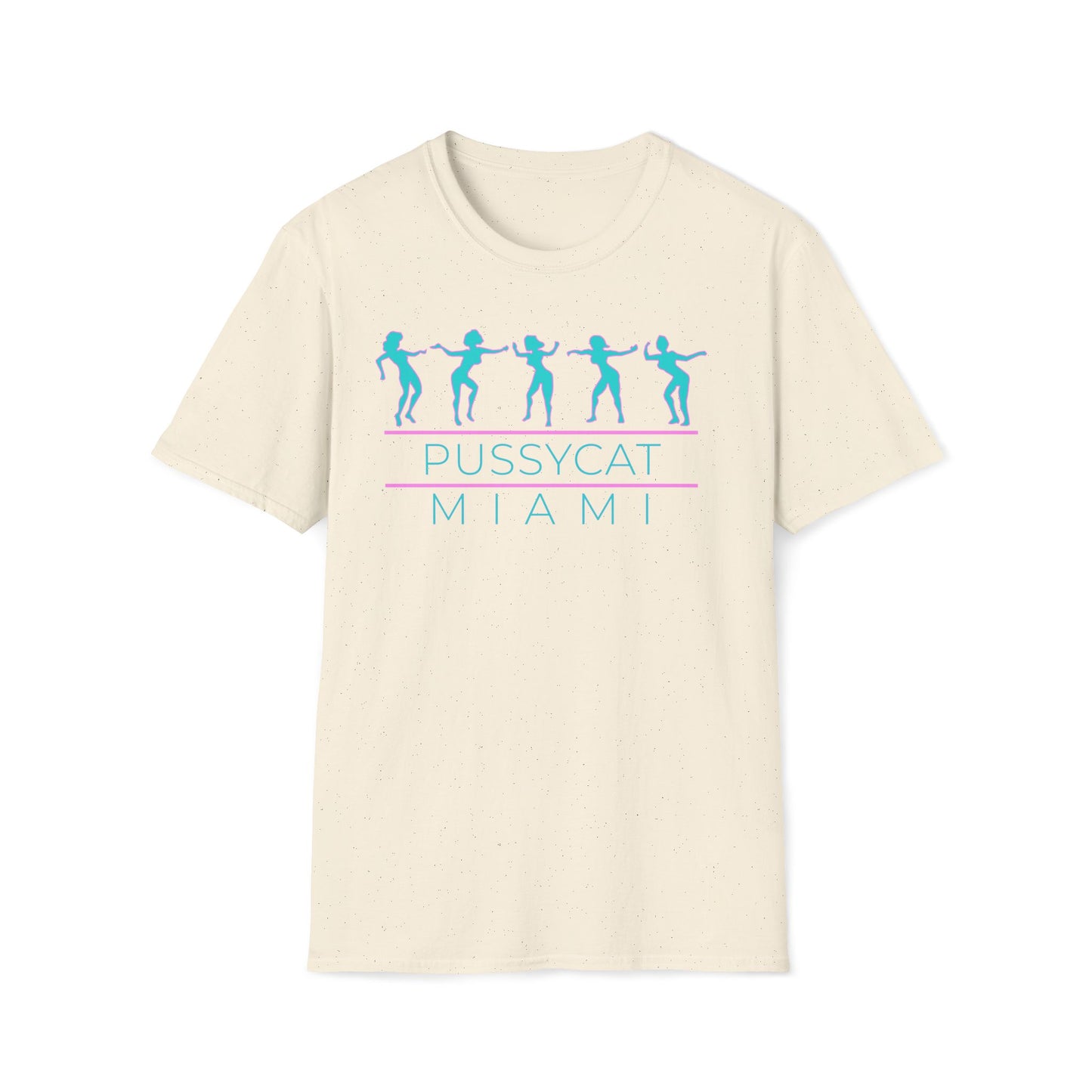 Pussycat Miami Unisex T-Shirt - Trendy Summer Tee for Beach Days, Vacations, Theme Parties, Casual Outfits, Gift for Friends